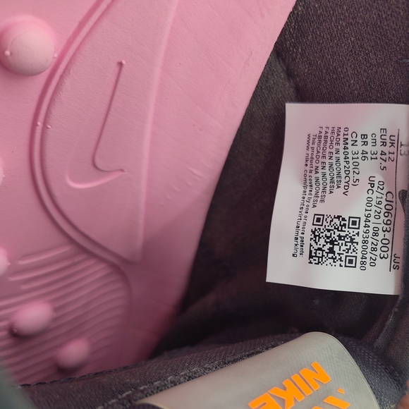 NIKE Offline Mule Black Orange Pink Slip On Comfort Shoes Men 12 EUC - Picture 6 of 8